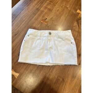 VTG GUESS Y2K Micro Mini Skirt White Denim 26 US 2 Or 4